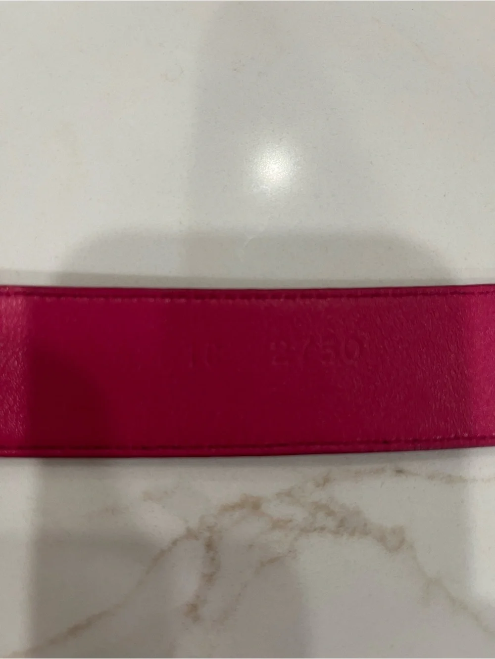 Prada pink Leather Croc-Embossed Women's Belt with silver Buckle 85